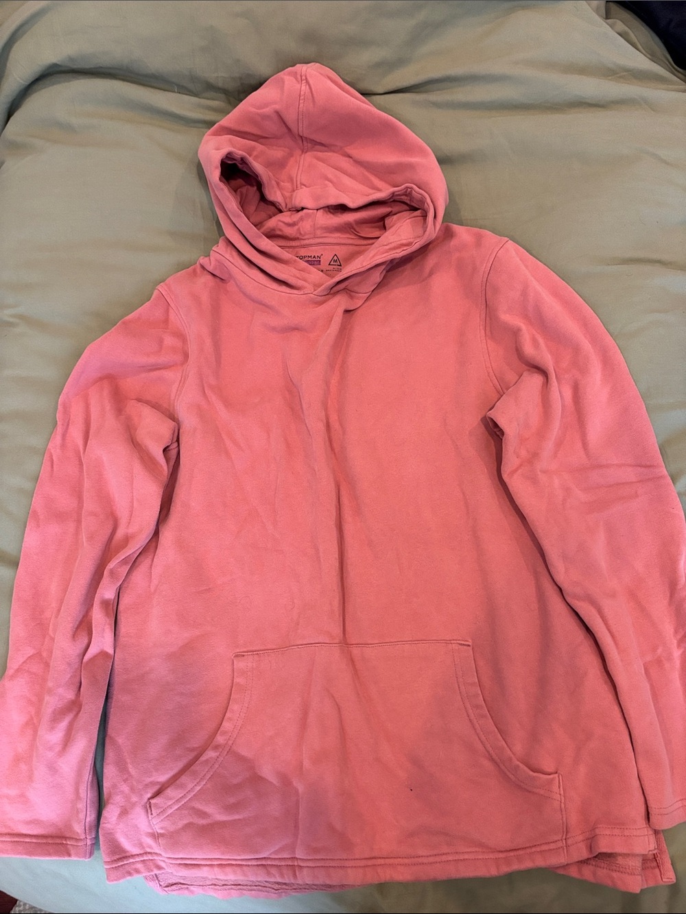 Topman Pink Pullover Hoodie